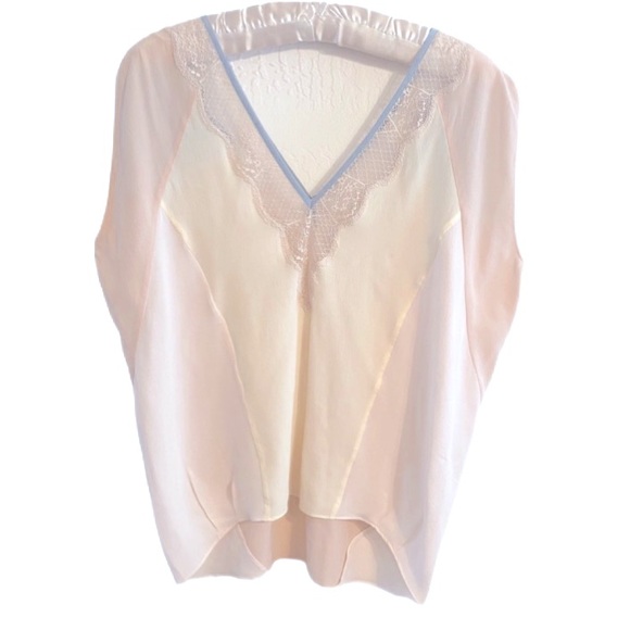 Zadig & Voltaire Tops - Zadig & Voltaire Trixy Patch Silk And Lace Sleeveless Top XS